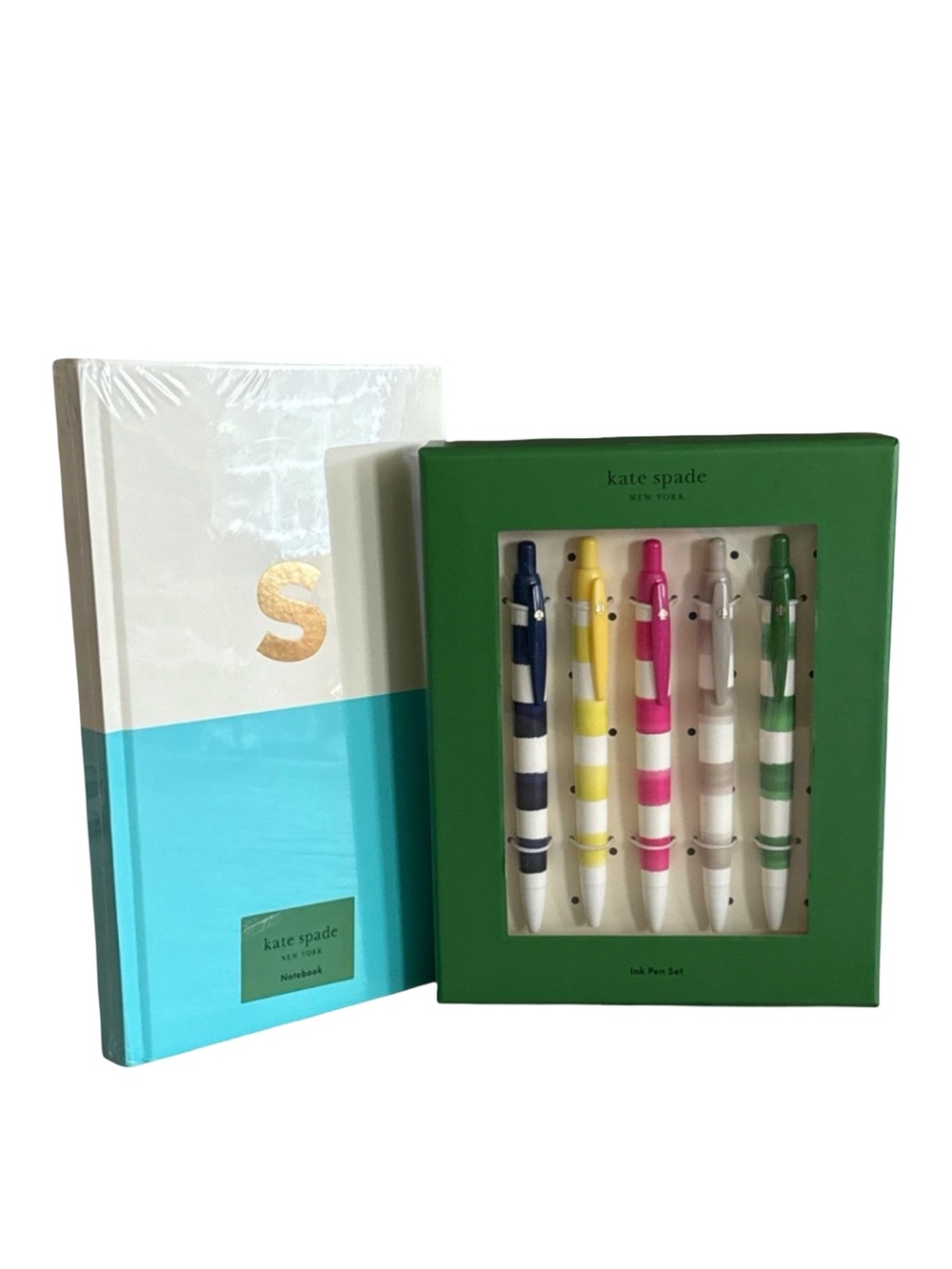 KATE SPADE Notebook and Ink Pen Set Bundle